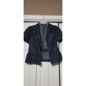 Women's small short sleeve denim jacket by Halogen $4